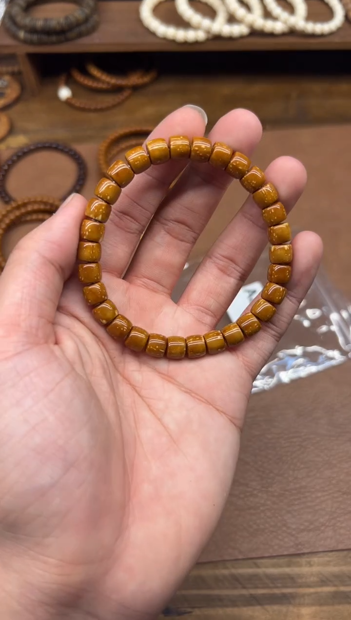 手串紫金鼠A842 78黄皮精工直切 实心