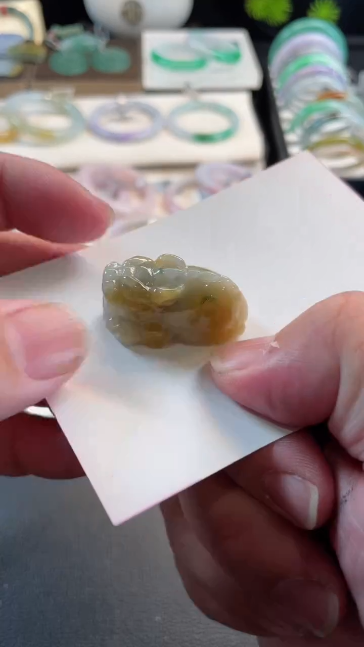 未镶嵌手镯翡翠80 有纹裂