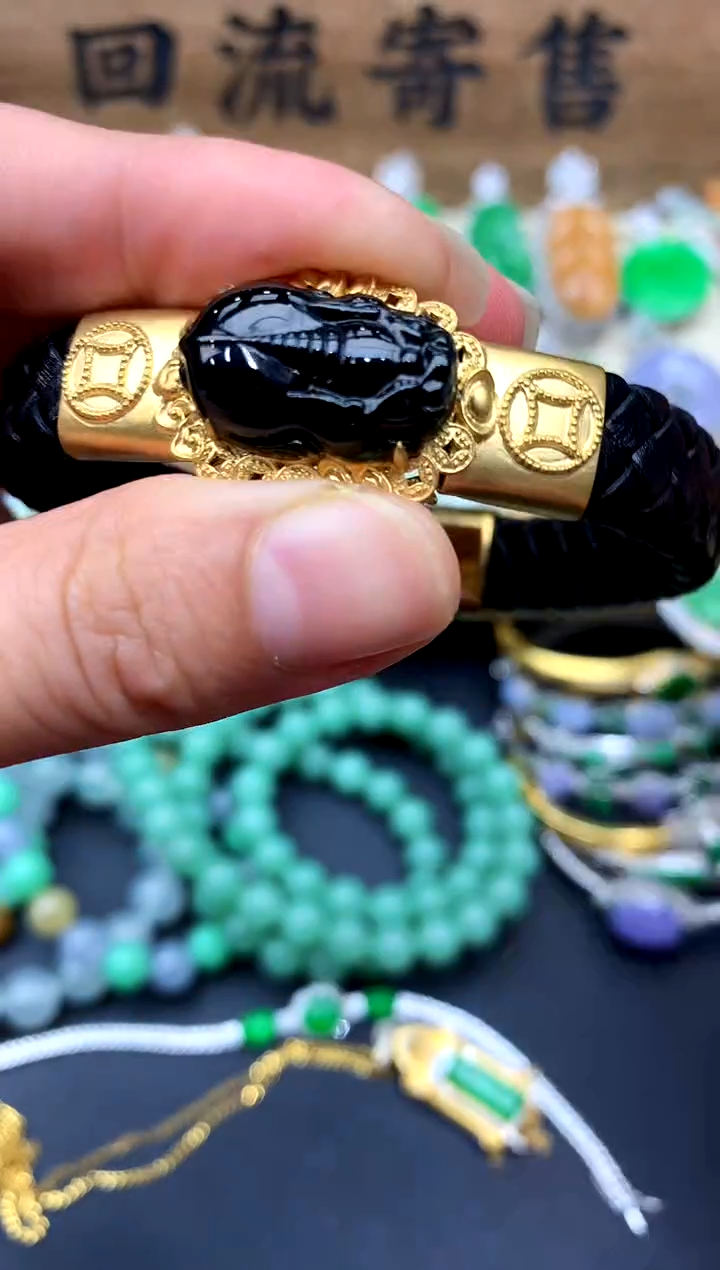 【闪购商品】翡翠手绳18K金镶嵌161-中国好珍宝