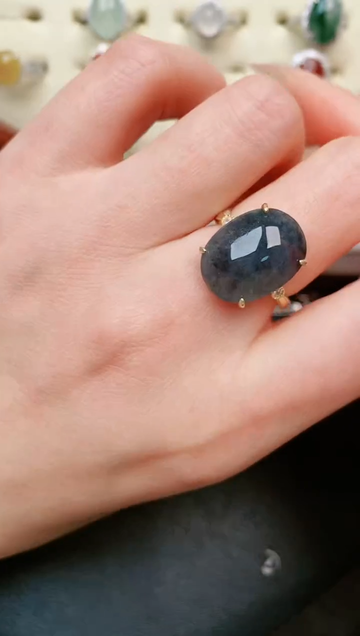 【闪购商品】翡翠戒指银S925镶嵌....