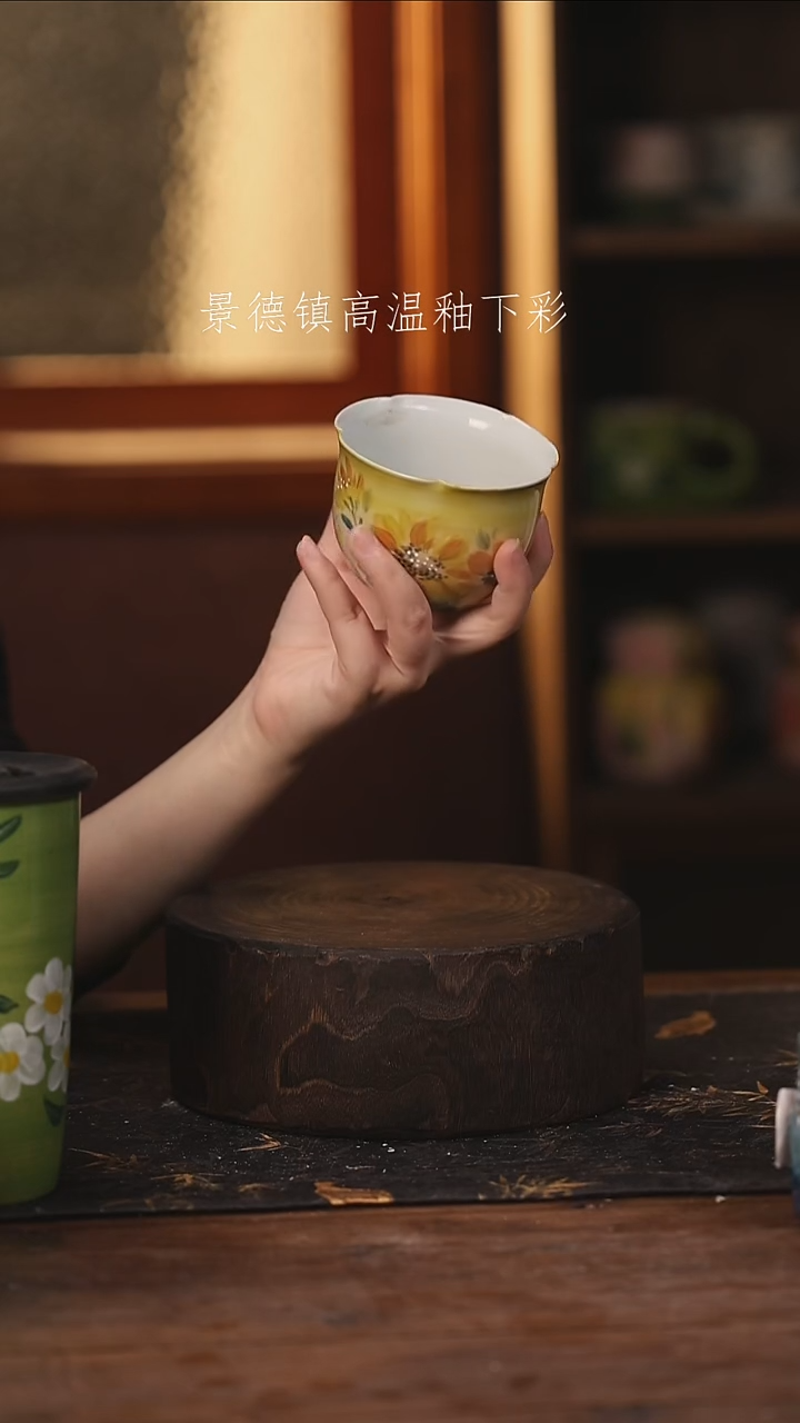 陶瓷景德镇高温釉下手绘陶瓷@L257@