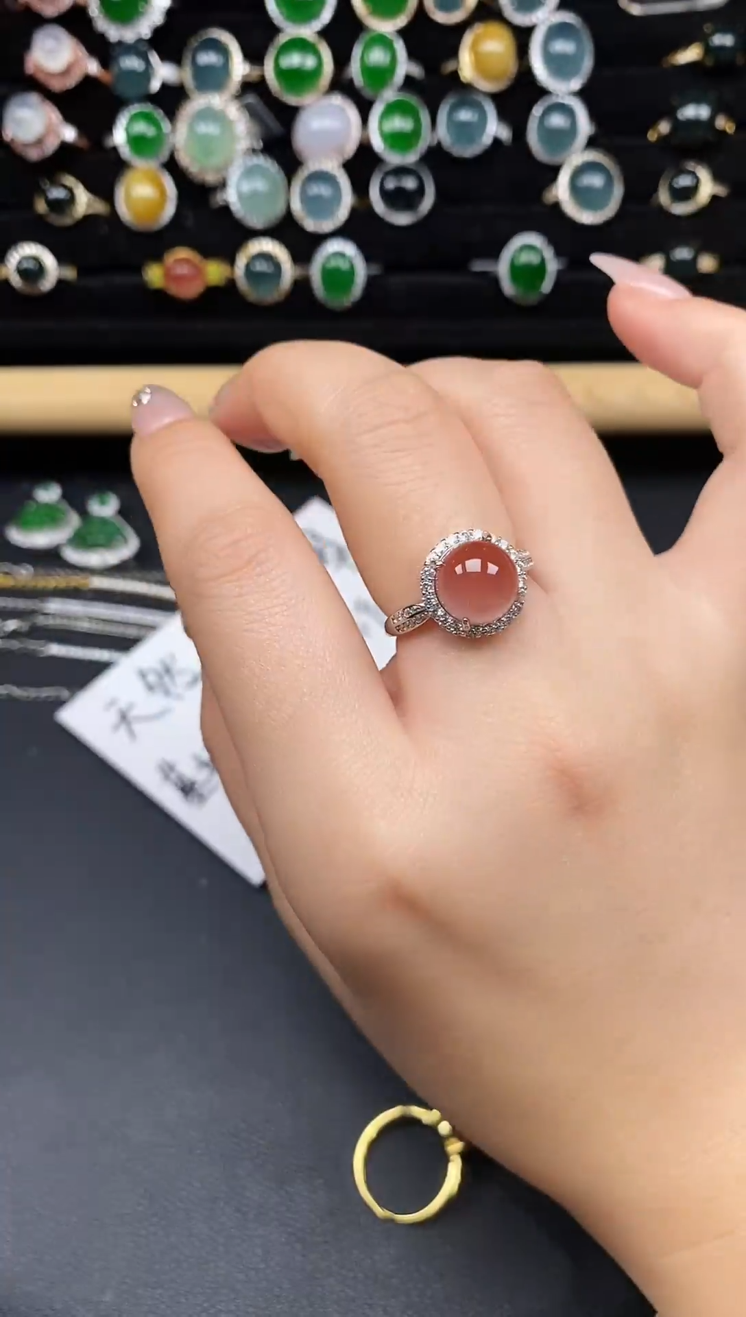 银S925镶嵌南红玛瑙戒指32853