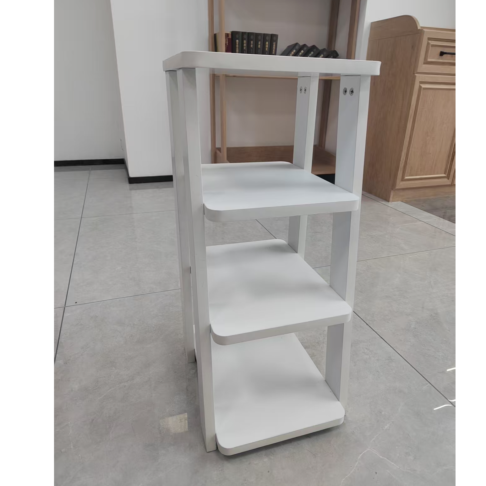 架子落地式全铝工艺置物架鞋架奶油风落地可拆装