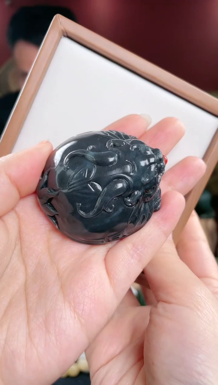 【闪购商品】和田玉把件未镶嵌聚墨青花小龙龟