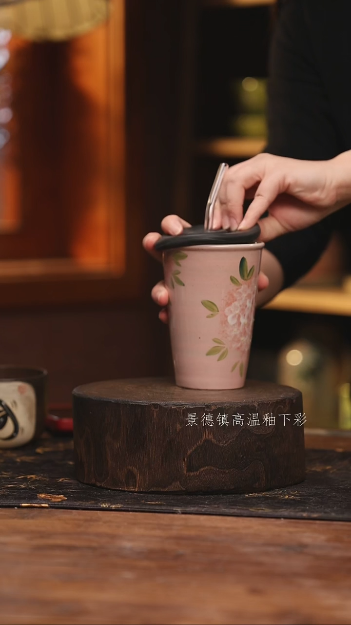陶瓷景德镇高温釉下手绘陶瓷@L246@