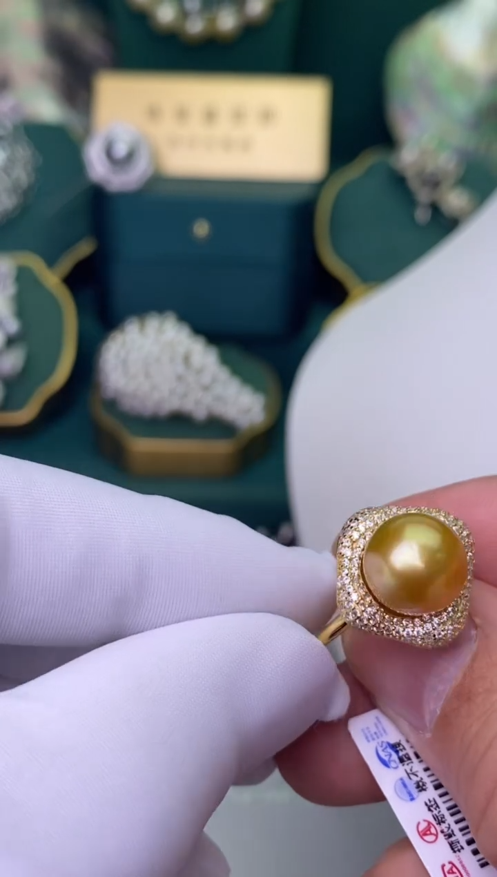 【闪购商品】海水珍珠戒指银S925镶嵌11-12