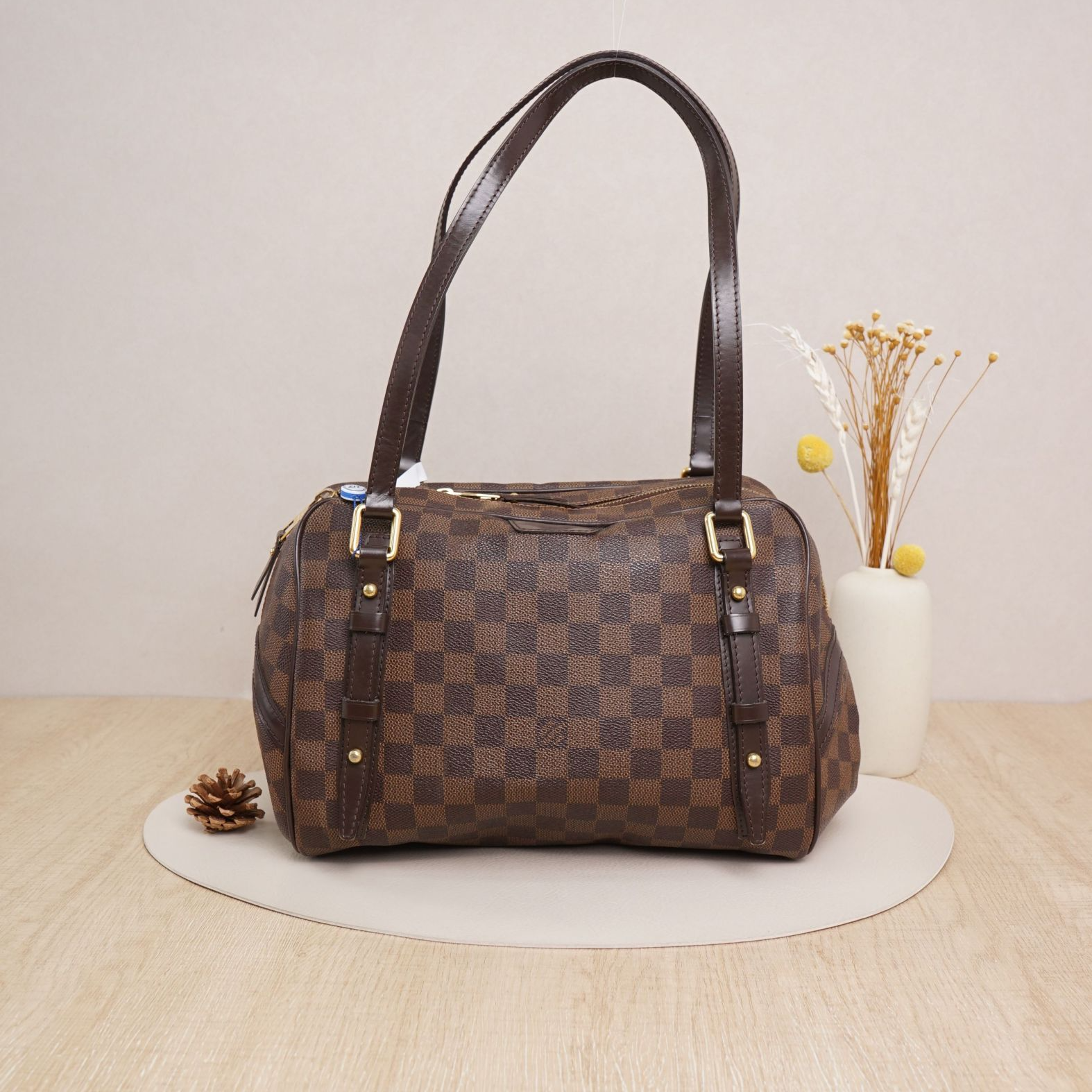 95新 LouisVuitton/路易威登 路易威登枕头包棕棋盘格/DS043689