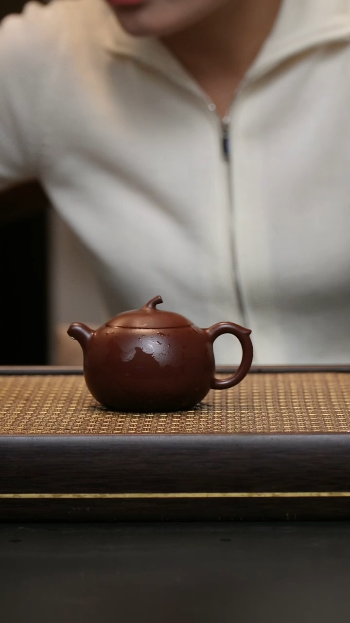 茶壶紫砂老脂泥 茄瓜 