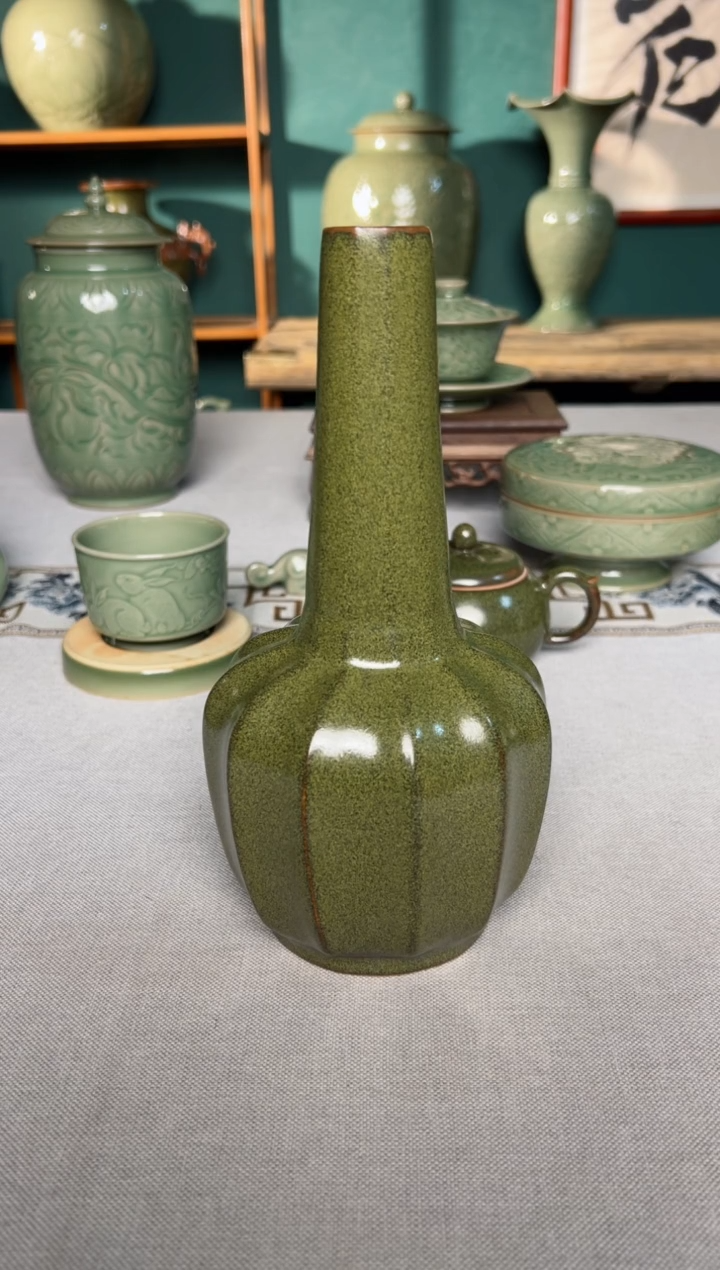 【闪购商品】其他耀州窑茶叶末釉瓜棱净瓶
