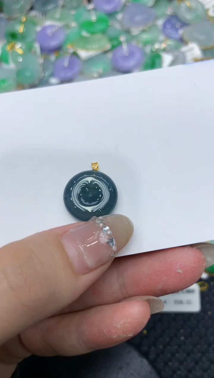 【闪购商品】翡翠颈饰18K金镶嵌222222222