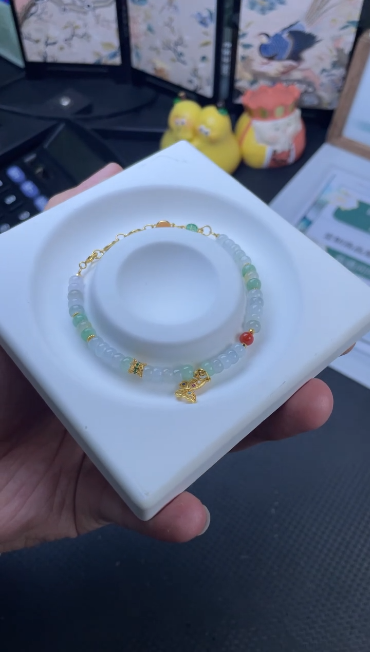 【闪购商品】翡翠手链银S925镶嵌多样性发一件 H7