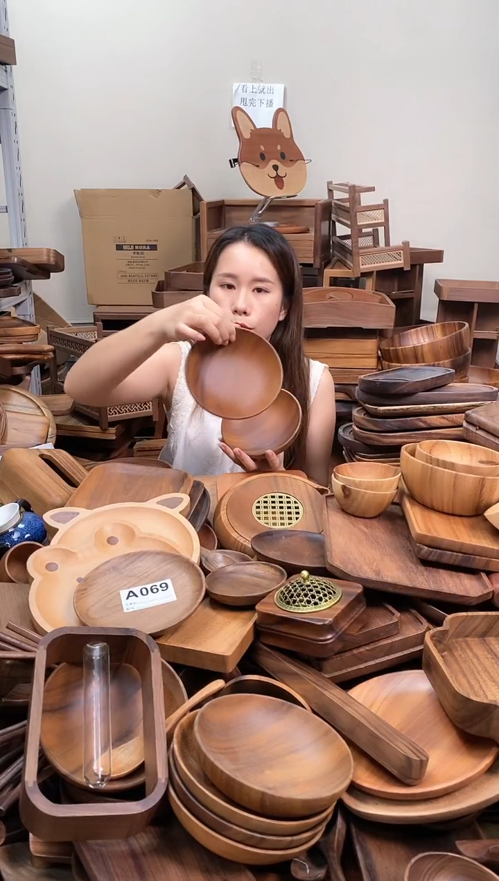 木  南美胡桃木深碟15*5cm  内销