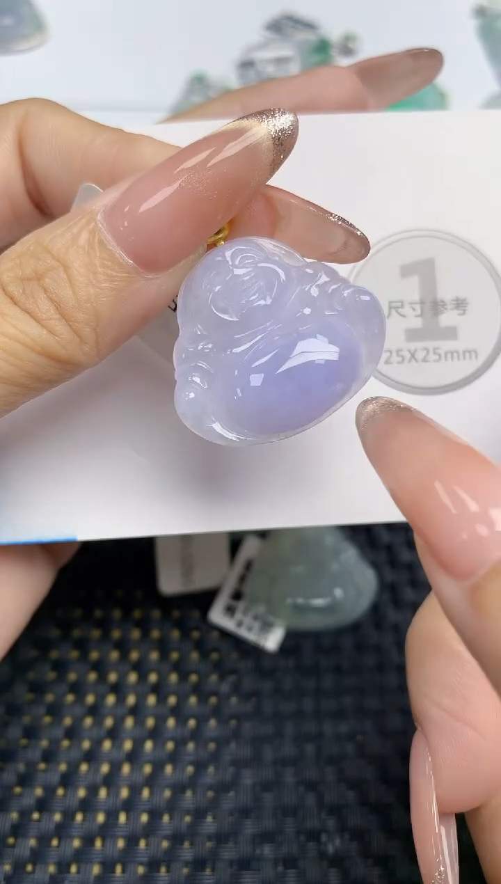 颈饰18K金镶嵌翡翠天然缅甸A货翡翠百元以上9元证书费自理