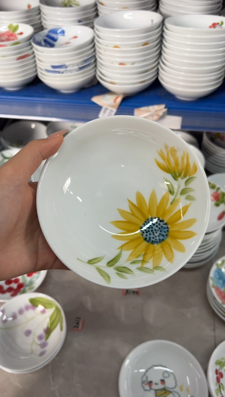 瓷片景德镇高温陶瓷食品级手绘釉中彩-小胖碗