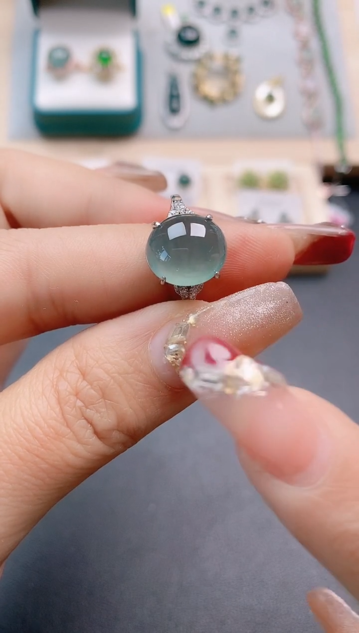 【闪购商品】翡翠戒指银S925镶嵌1111111111