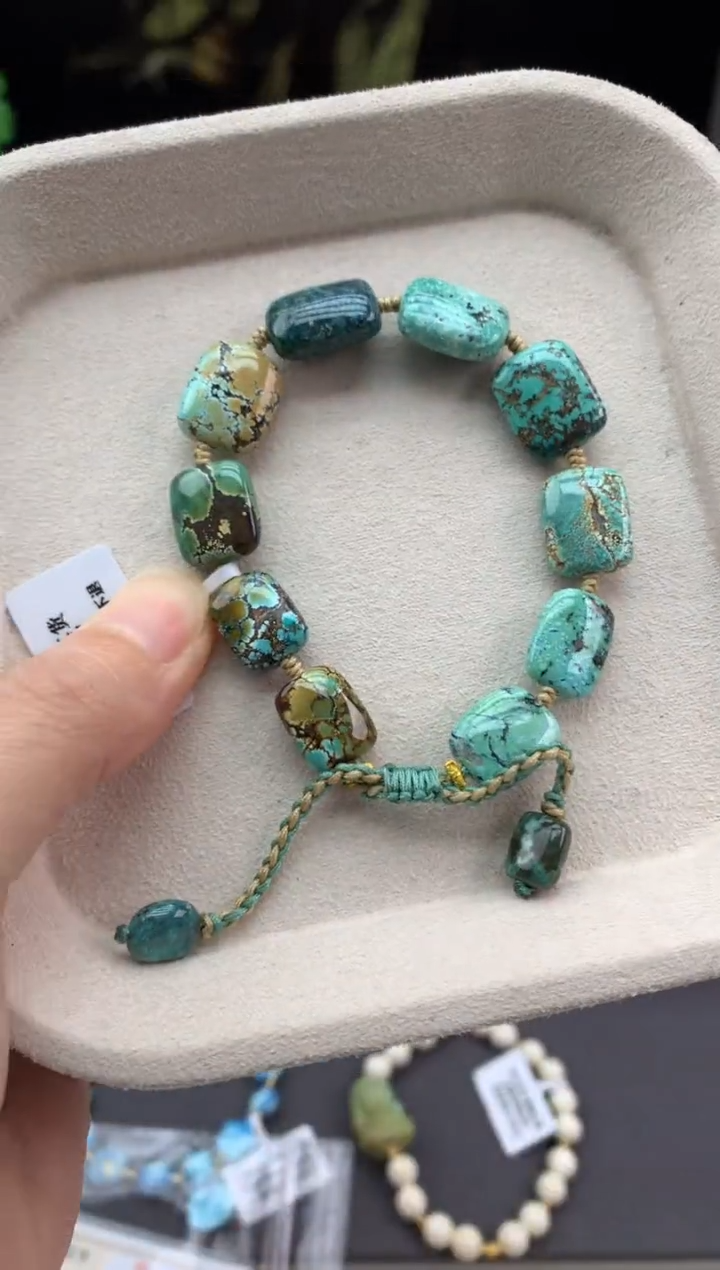 未镶嵌绿松石手绳E54