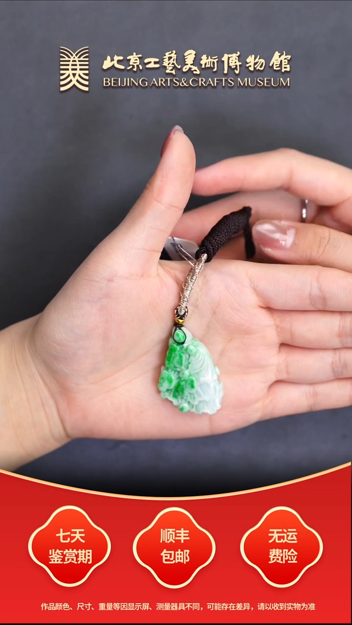 未镶嵌挂件翡翠B1214GMD040百财吊坠