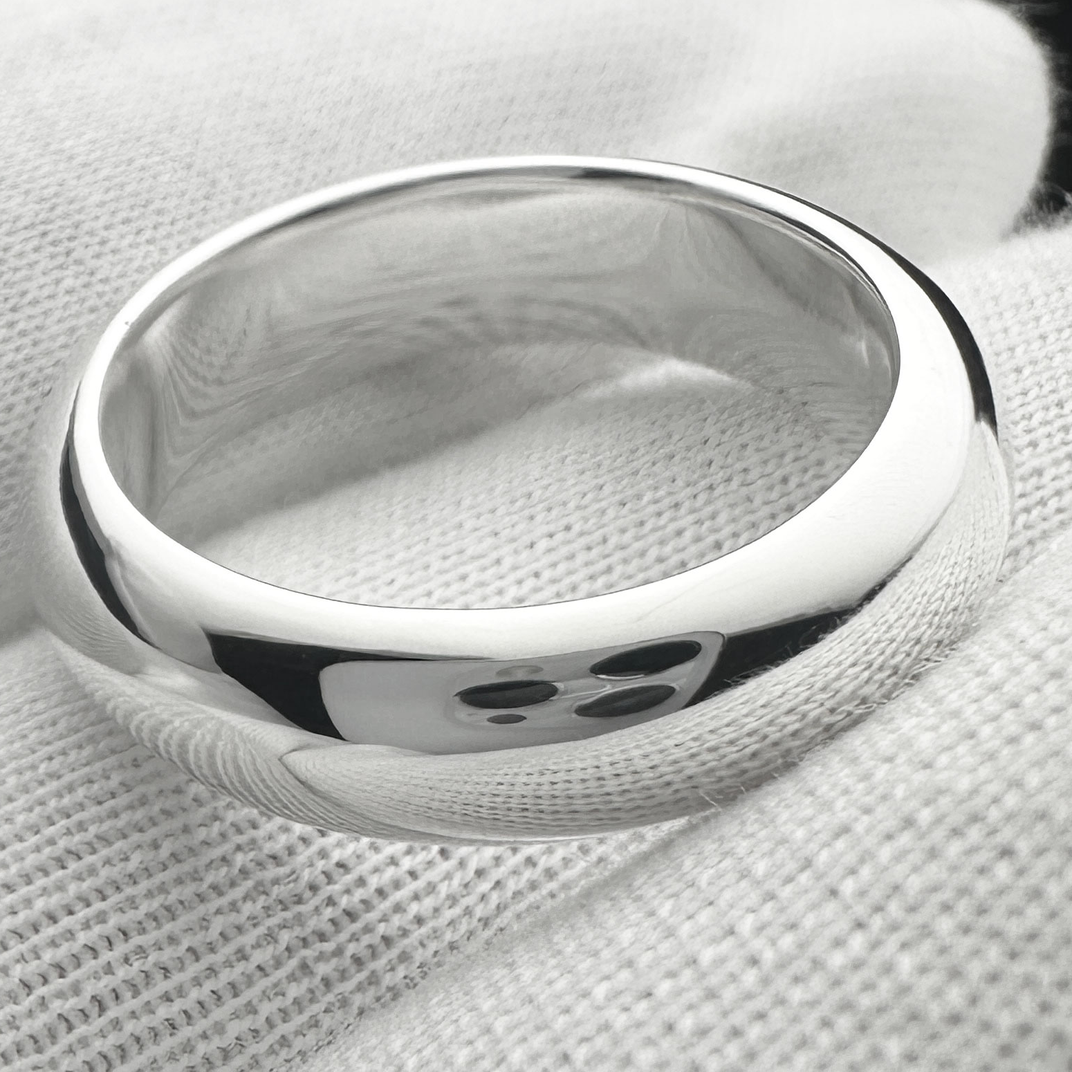 足银银制品 足银999高背泥鳅背戒指百搭高级加厚亮面实心无镀层