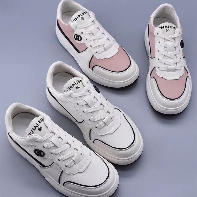 6029 运动真皮板鞋新款潮流厚底百搭时尚潮女鞋