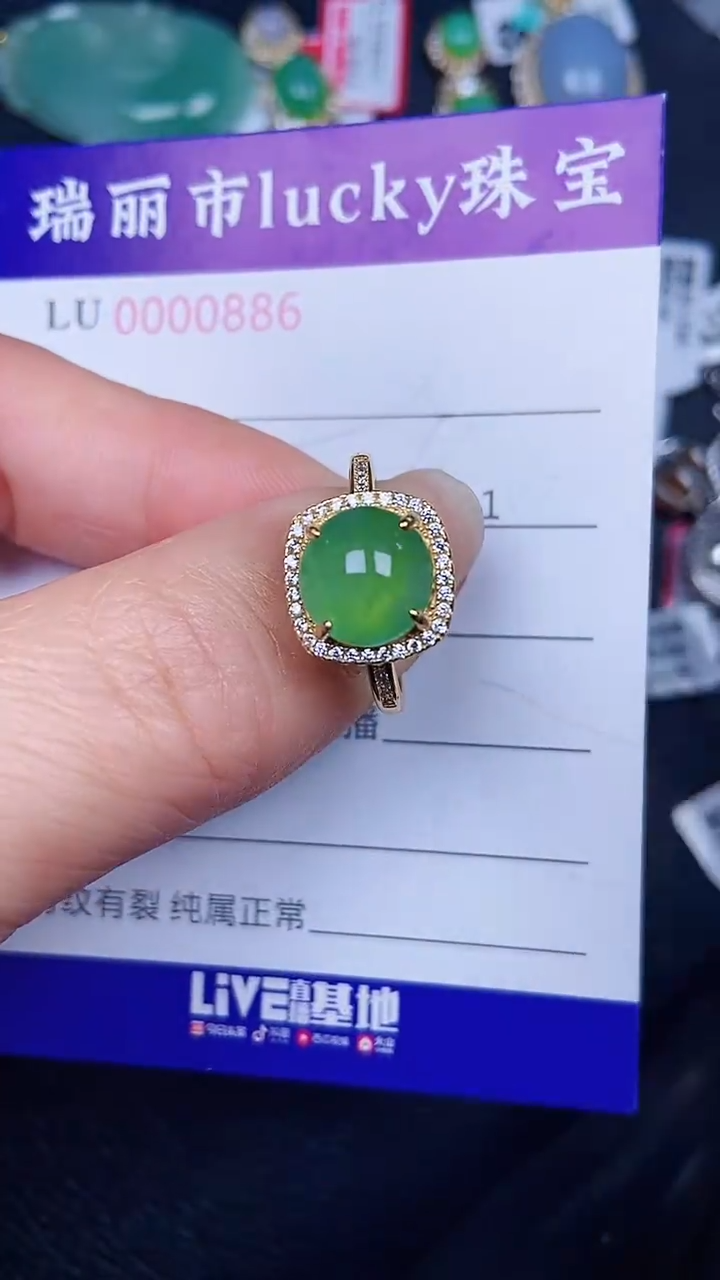 颈饰银S925镶嵌翡翠0886