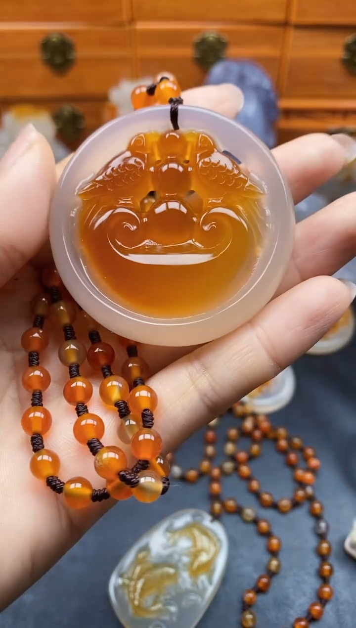 未镶嵌挂件玛瑙/玉髓糖**姥ll