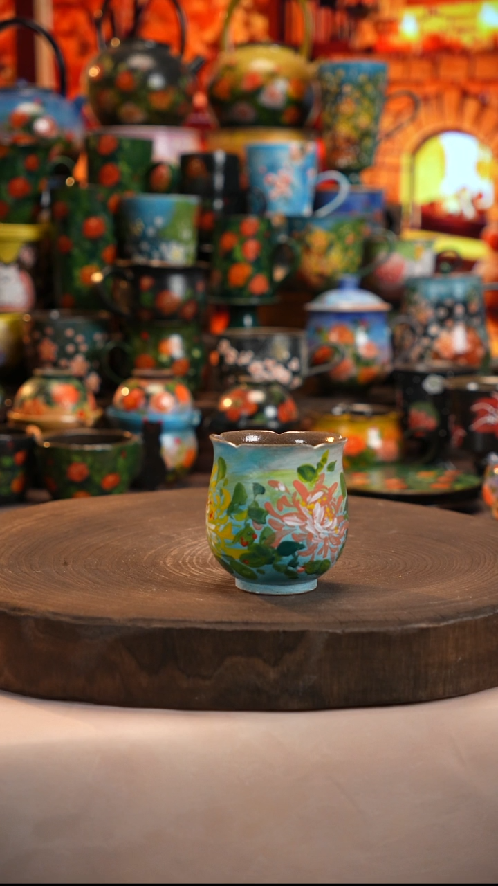 油画  釉下彩   杯子 