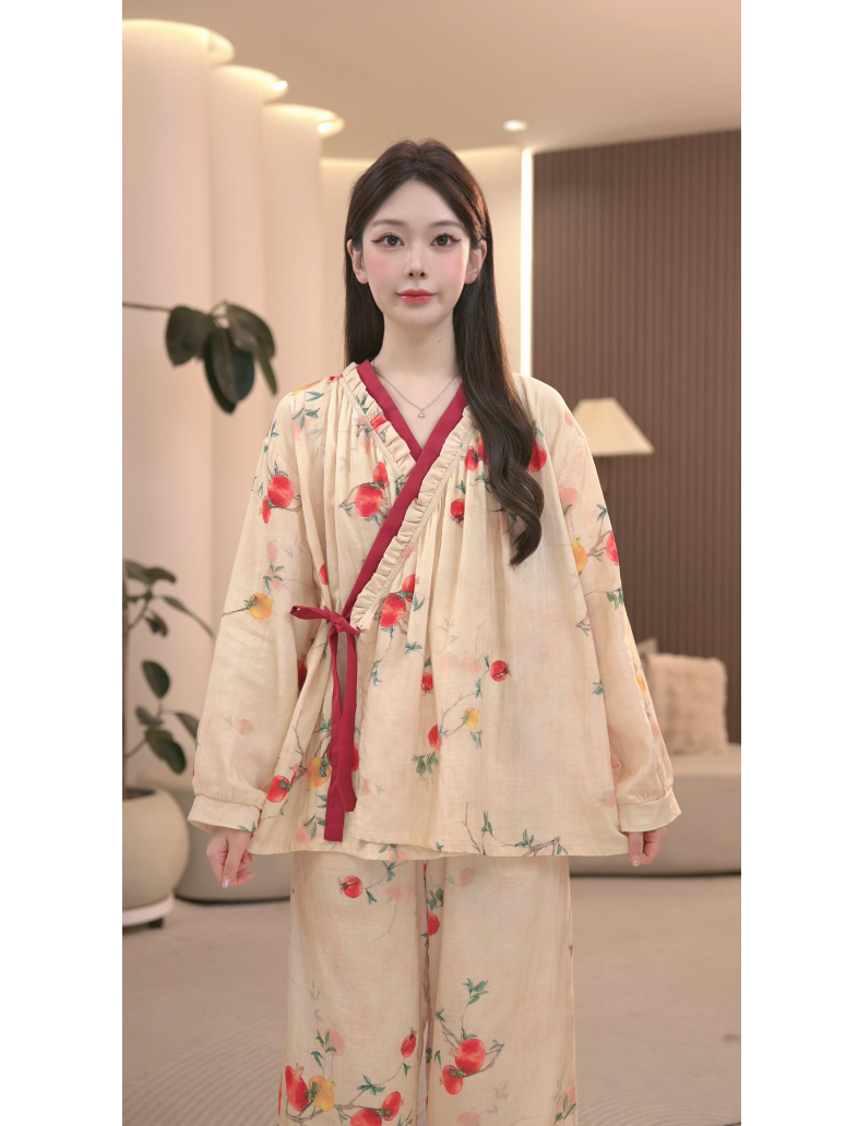 DM定制【红石榴】设计款家居服套装