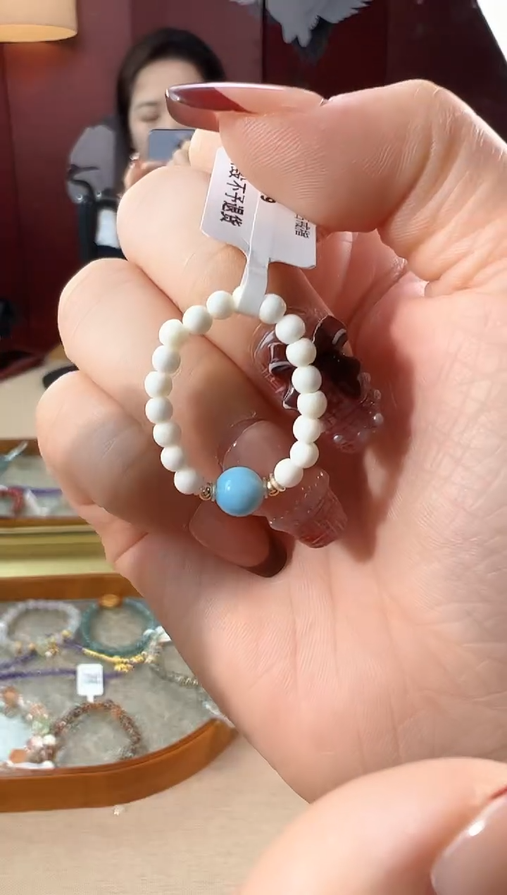 【闪购商品】针钠钙石（海纹石）戒指未镶嵌KT24102618