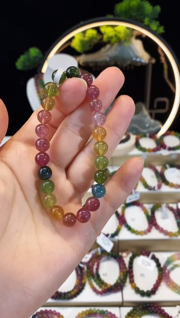 【闪购商品】手串未镶嵌碧玺G2174素圈颜色微差