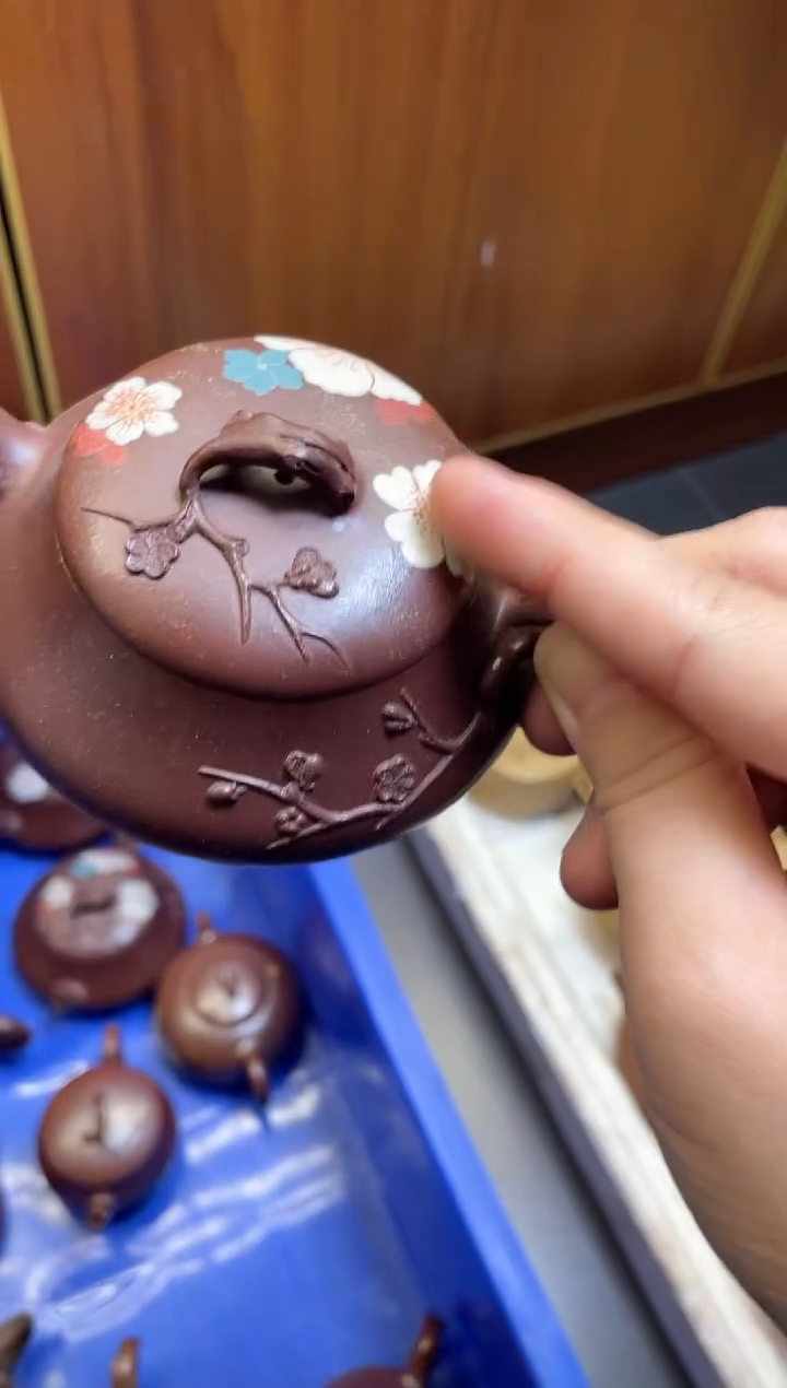 【闪购商品】紫砂茶壶贴梅花花花壶