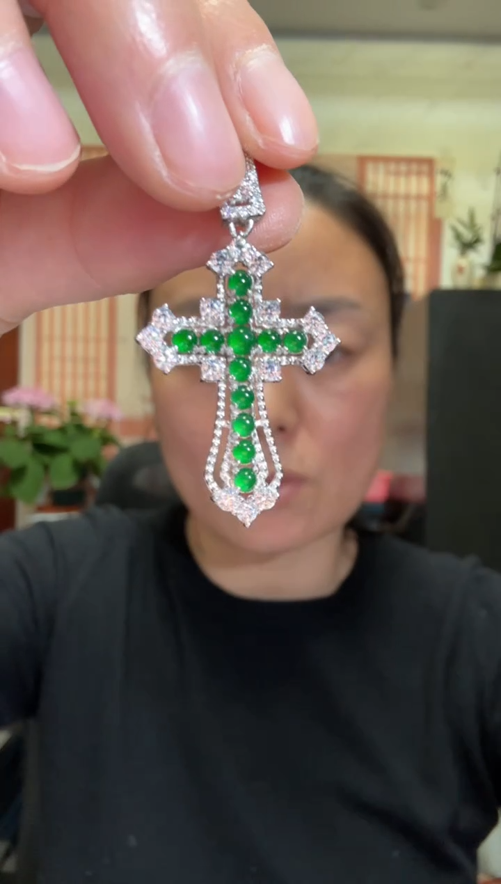 颈饰银S925镶嵌翡翠00006166