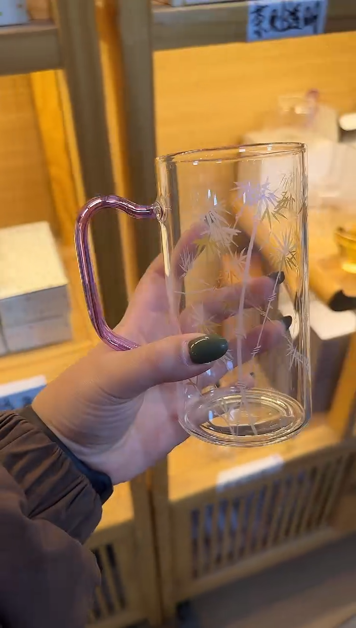 紫竹绿茶杯2只   
