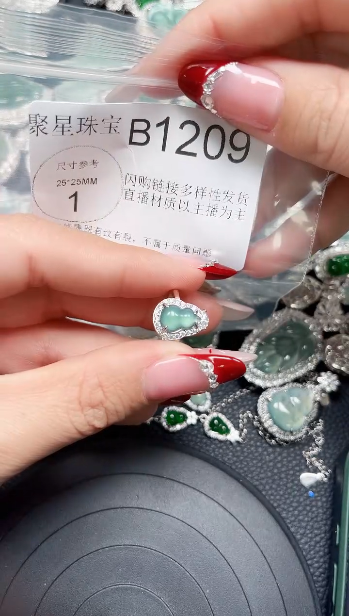 【闪购商品】翡翠颈饰未镶嵌赠皮绳1209