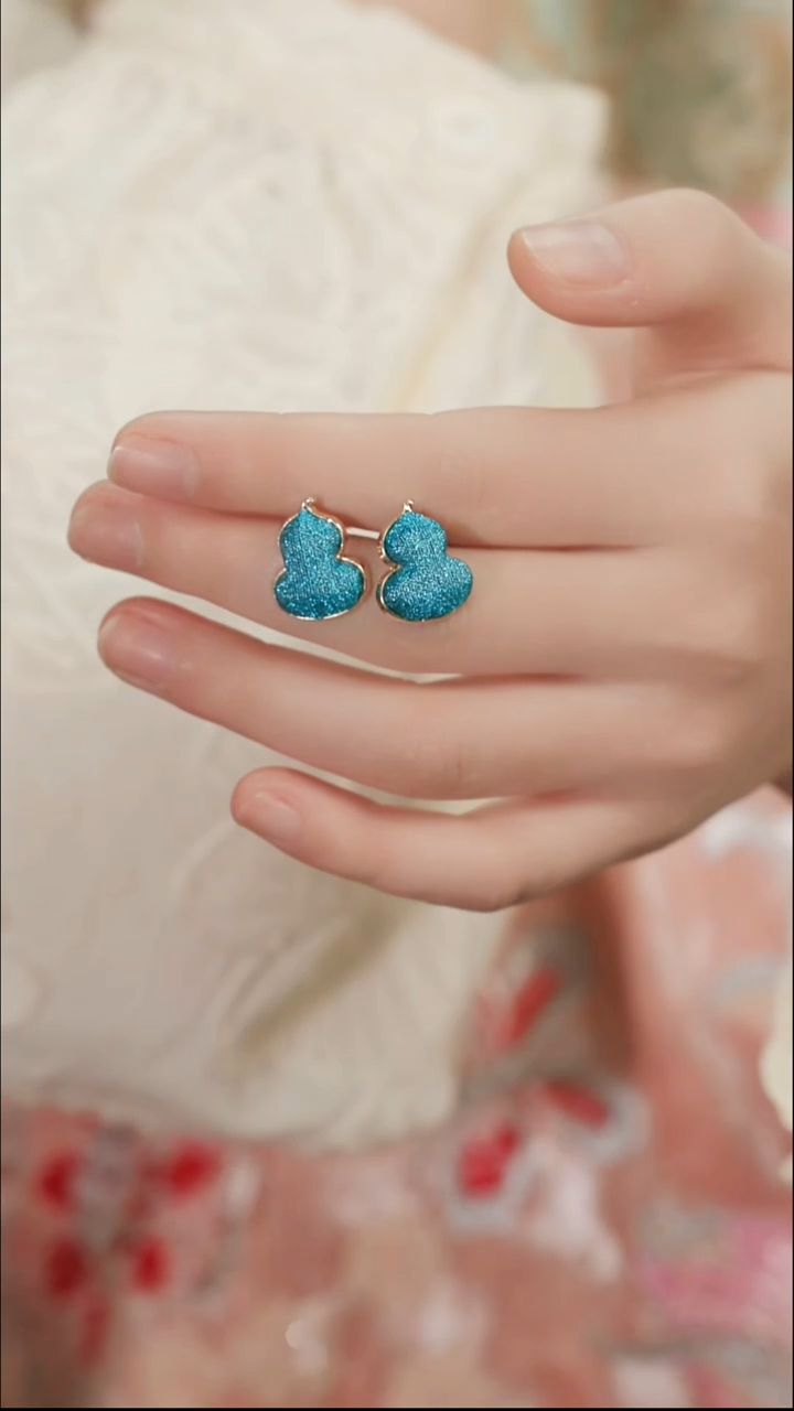 刺绣湘传礼缂丝耳饰