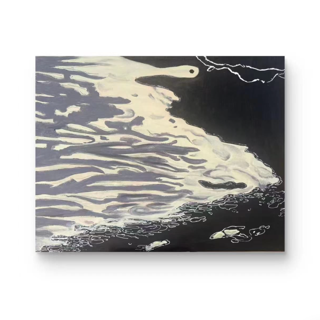 【黑纱】孤品 “75*100” No.133 纯手绘挂画