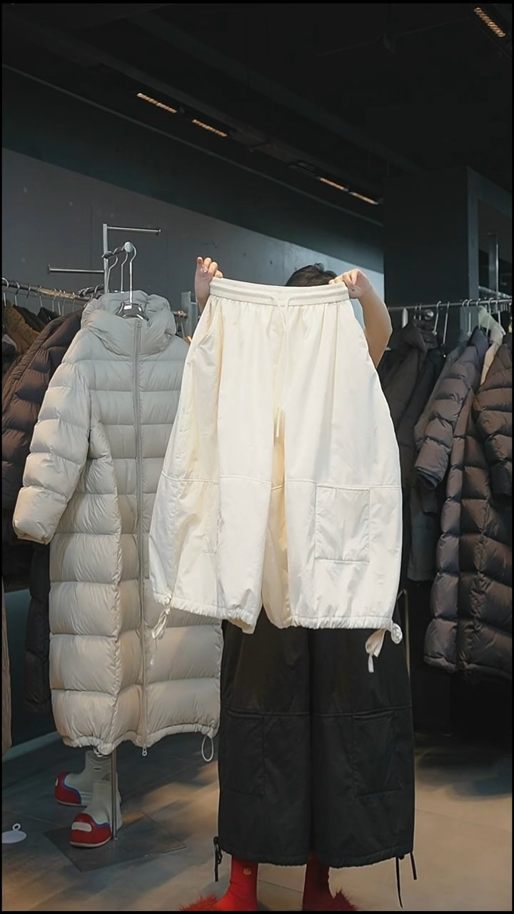 8分杏色裤子 裤长80