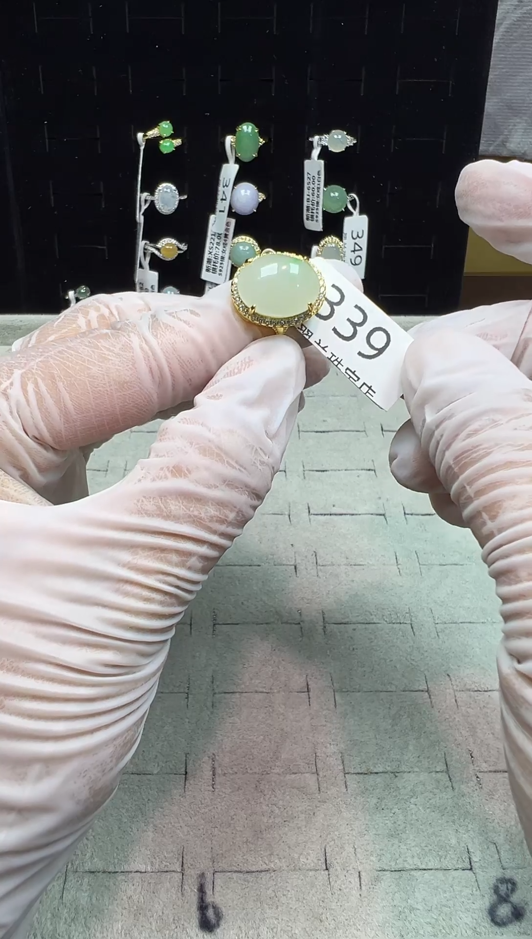 银S925镶嵌戒指翡翠戒指