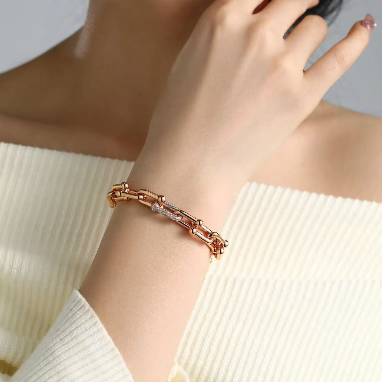 手链 #沐南专享#004 马蹄扣手链编织手链百搭简约轻奢款手链