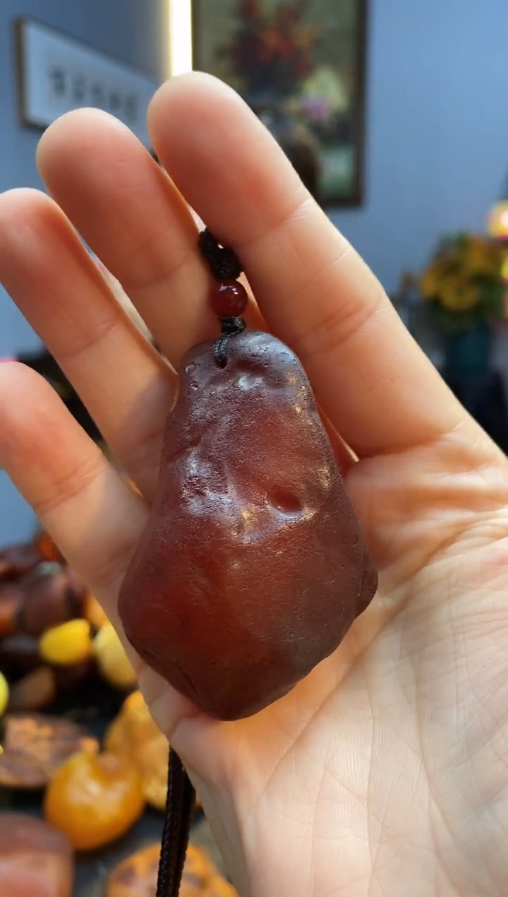 琥珀颈饰未镶嵌挂件