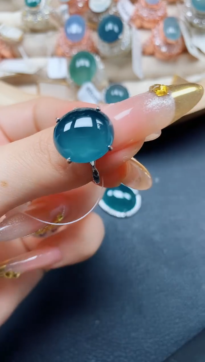 【闪购商品】翡翠戒指银S925镶嵌翡翠