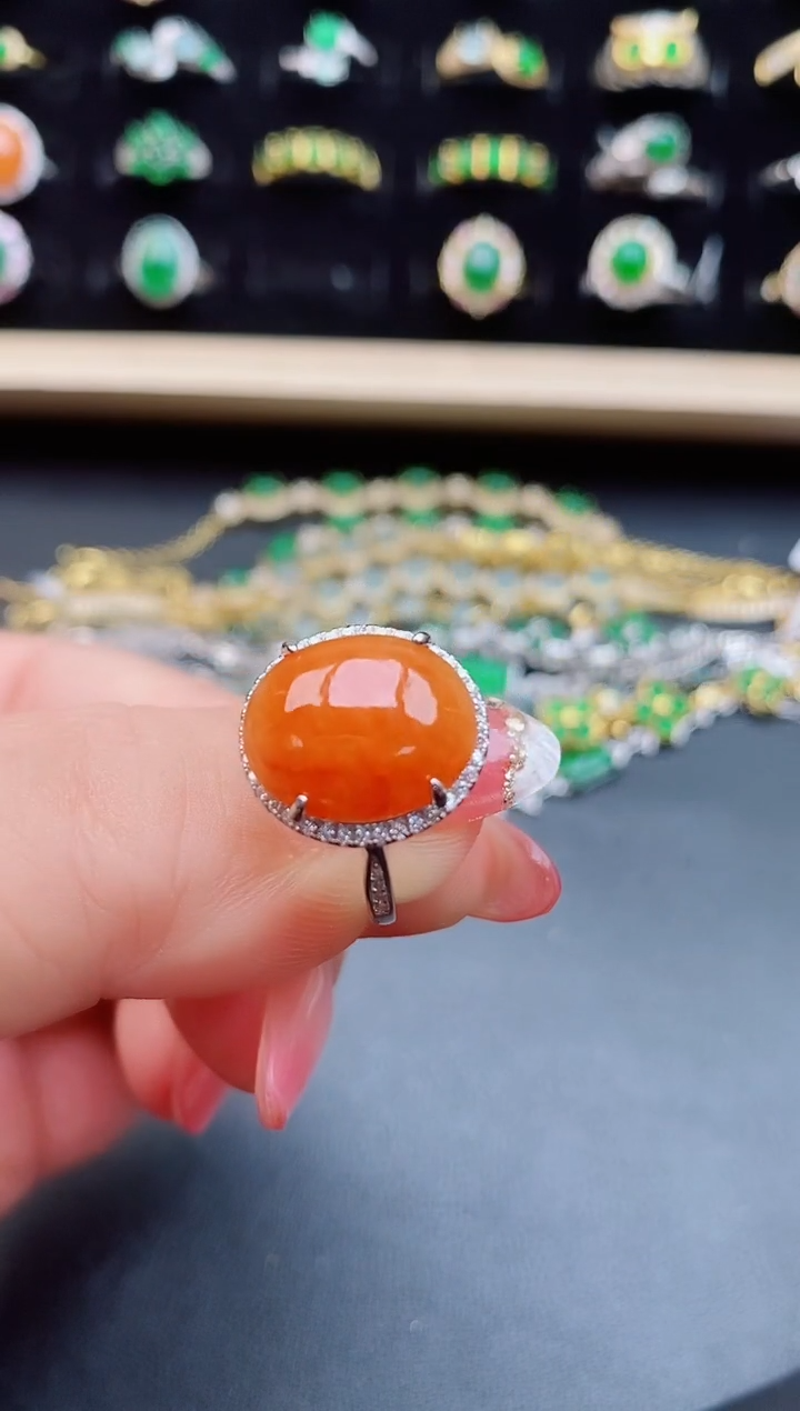 【闪购商品】翡翠戒指银S925镶嵌5080550