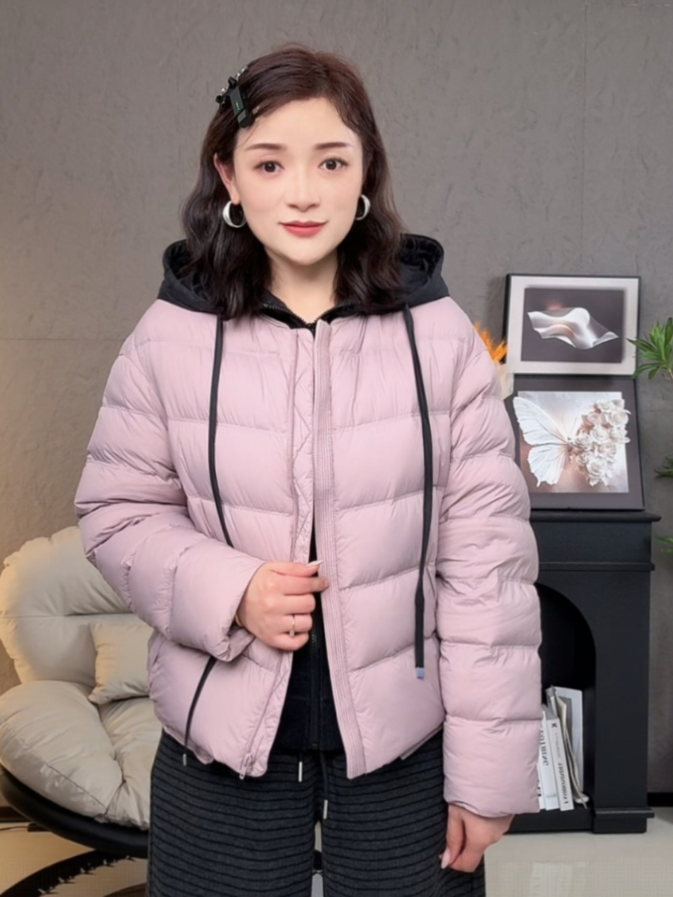 【兰菲娅】韩版冬季圆领90鸭绒保暖羽绒服 3691