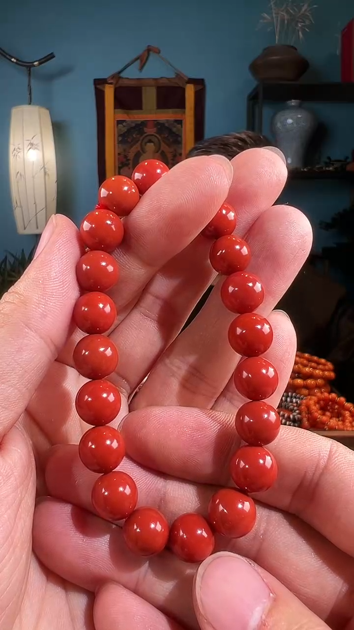 【闪购商品】南红玛瑙手串未镶嵌甘南柿子圆珠