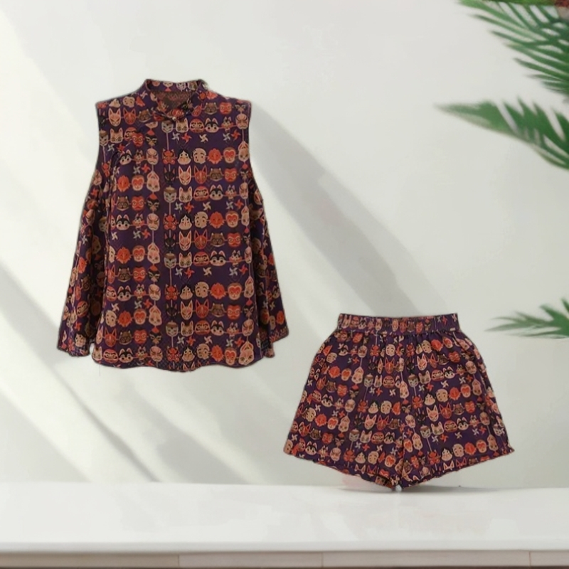 『百变脸谱套装』夏季国风时尚气质贵气定制款马甲裤子套装