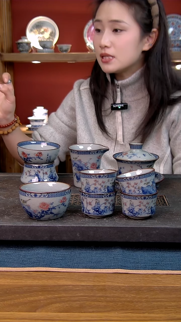 简装家用款8件套 老陶泥开片纹陶瓷茶具
