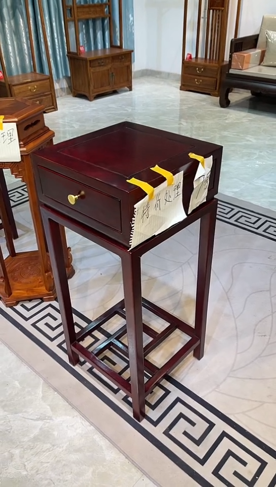 【闪购商品】红酸枝木类成套家具带抽花架38*38*88