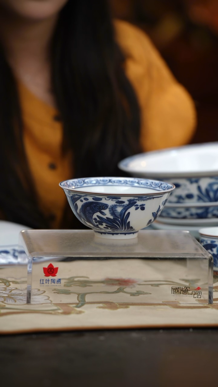 1个正价元青花富贵有余加大饭碗