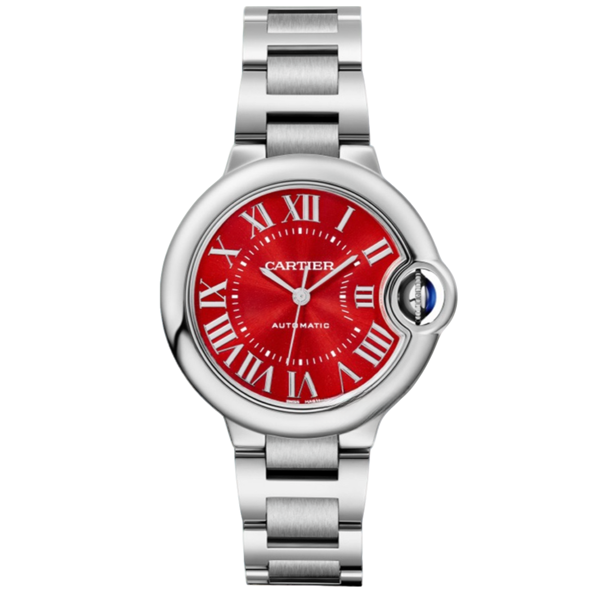 99新 Cartier/卡地亚 蓝气球女士自动机械腕表 33 红盘 WSBB0052