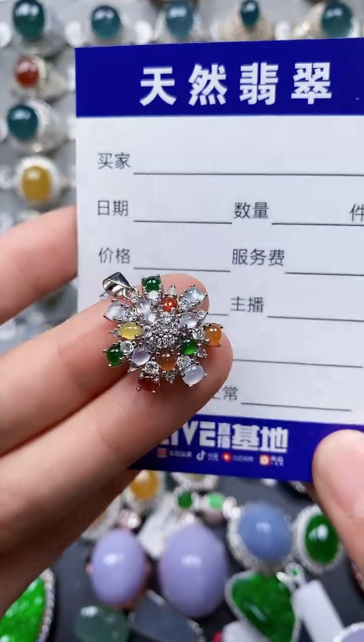 【闪购商品】翡翠颈饰银S925镶嵌0293