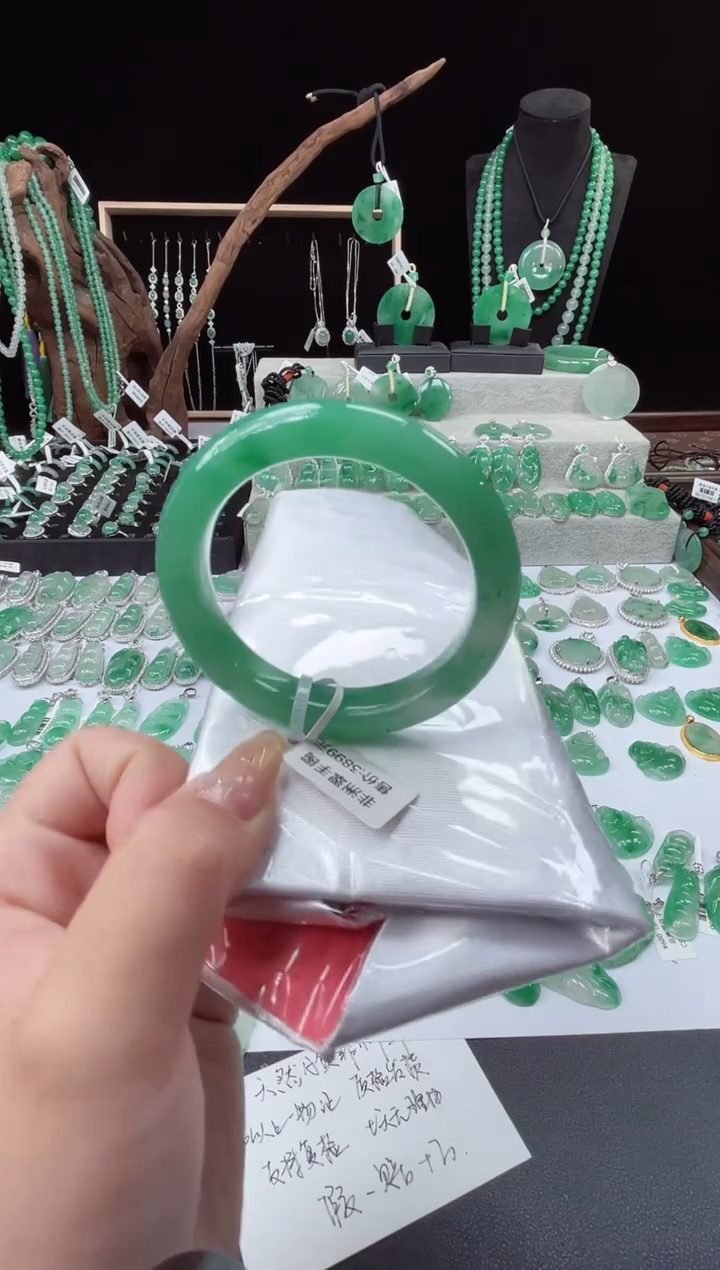 未镶嵌手镯石英质玉（非洲翠）23.888 手镯